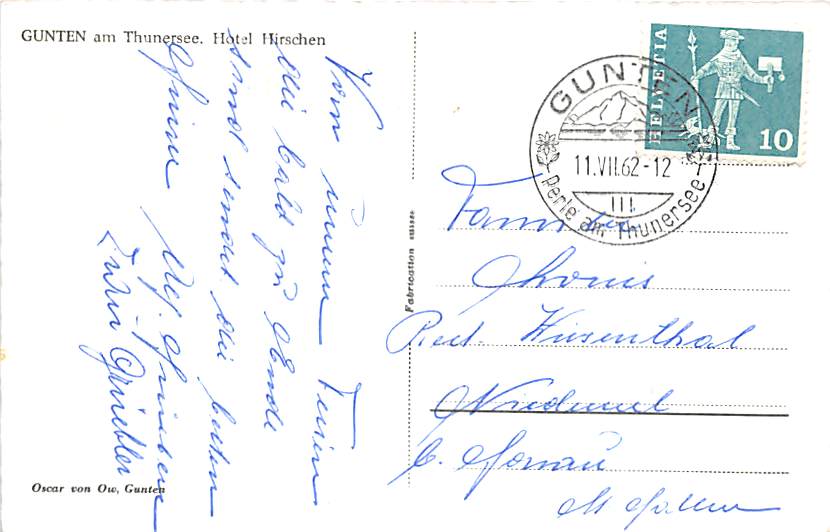 Gunten, Hotel Hirschen, Thunersee