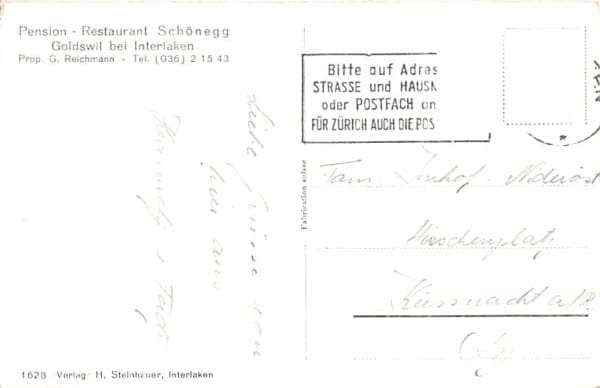 Goldswil, bei Interlaken, Restaurant Schönegg