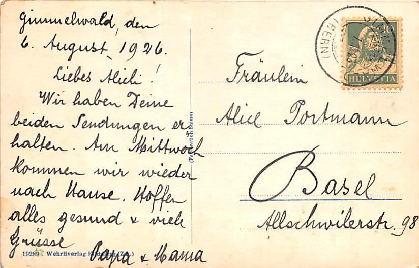 Gimmelwald, Tanzbödeli von Mürren aus