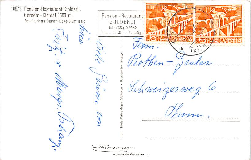 Gornern, Kiental, Restaurant Golderli