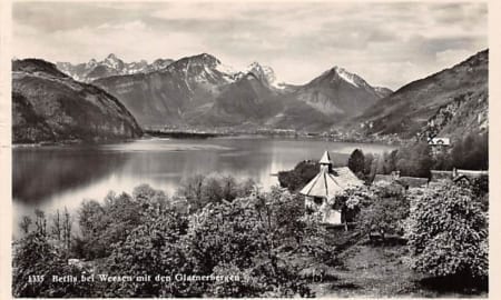 Betlis, bei Weesen mit den Glarneralpen