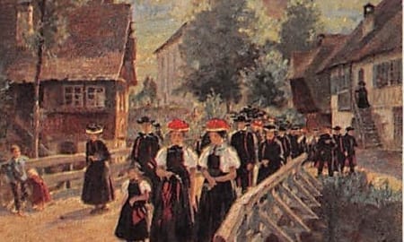 W.Hasemann, Serie IV, No.8: Kirchgang in Gutach