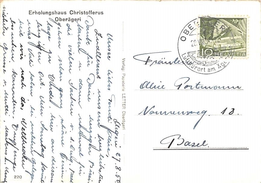 Oberägeri, Erholungshaus Christofferus