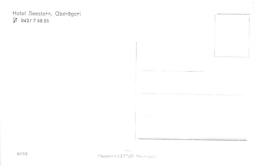 Oberägeri, Hotel Seestern