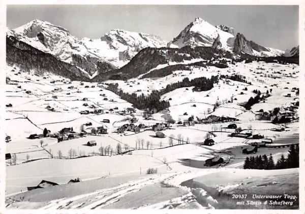 Unterwasser, mit Säntis und Schafberg