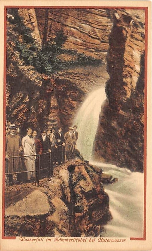 Unterwasser, Wasserfall im Kämmerlitobel