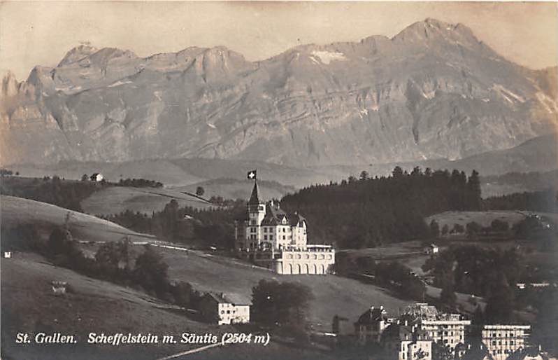 St.Gallen, Scheffelstein mit Säntis