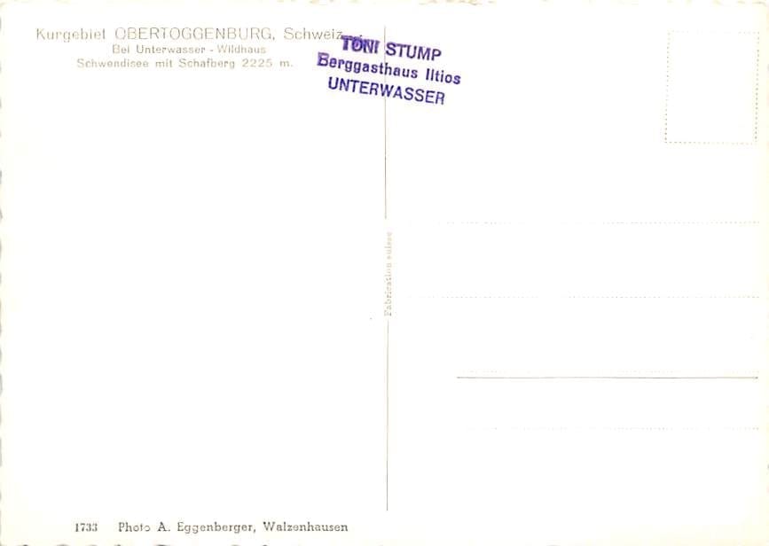 Wildhaus, Schwendisee mit Schafberg