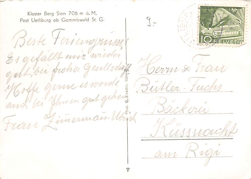 Gommiswald, Kloster Berg Sion