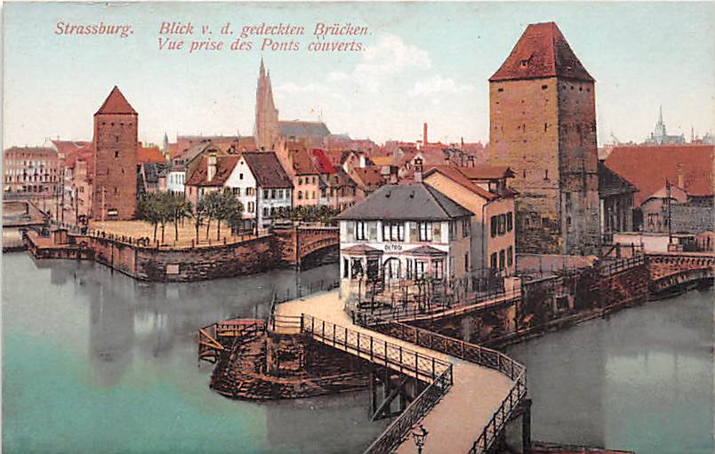 Strassburg, Blick von den gedeckten Brücken
