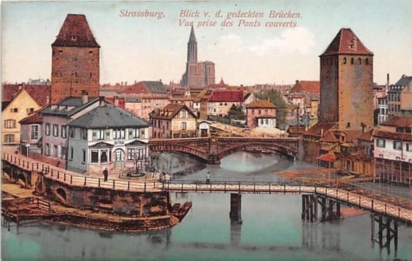 Strassburg, Blick von den gedeckten Brücken