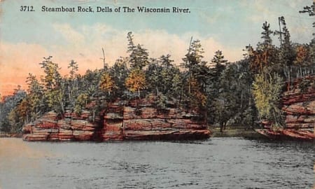 WI - Dells of the Wisconsin River, Steamboat Rock