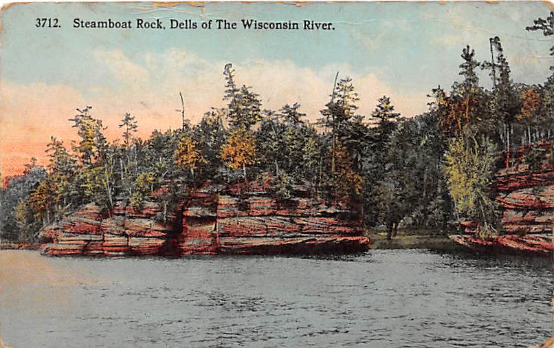 WI - Dells of the Wisconsin River, Steamboat Rock