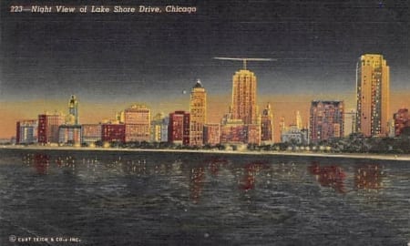IL - Chicago, Night View of Lake Shore Drive