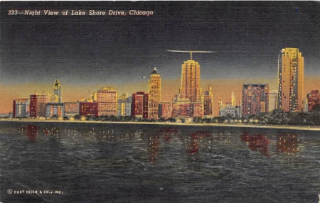 IL - Chicago, Night View of Lake Shore Drive