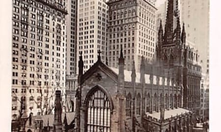 NY - Trinity Church at Broadway and Wall Street