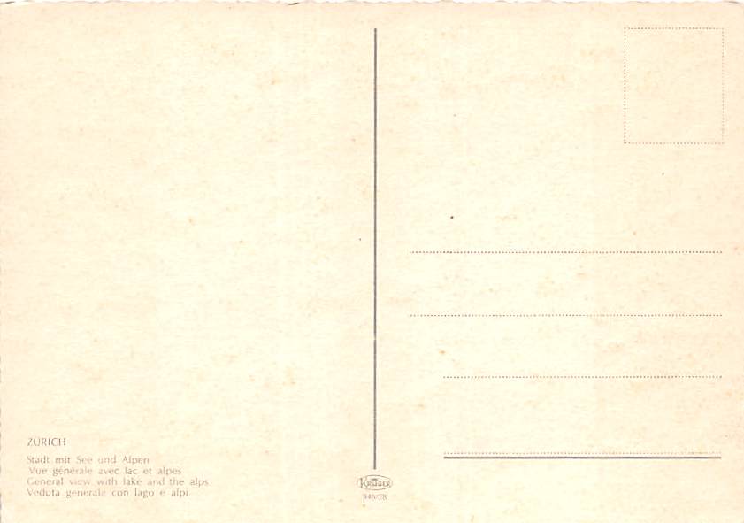 ZH - Zürich, Stadt mit See und Alpen