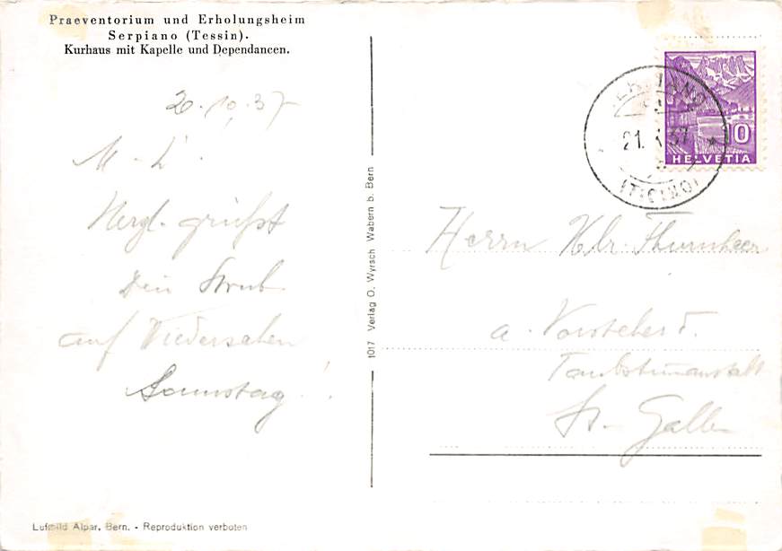 Serpiano, Kurhaus mit Kapelle und Dependancen