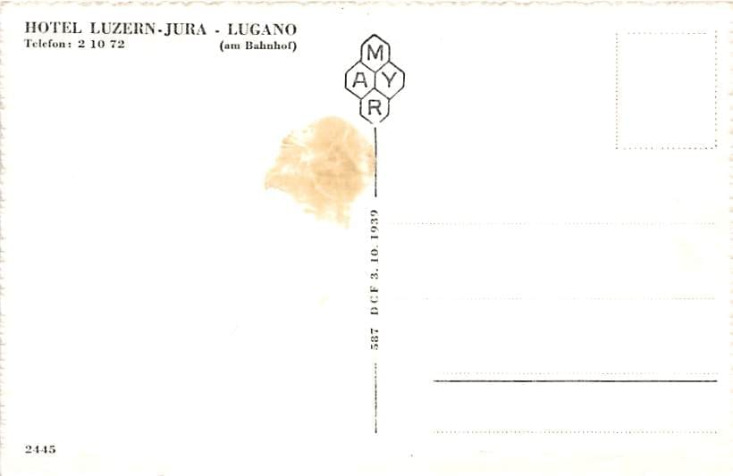 Lugano, Hotel Luzern-Jura am Bahnhof