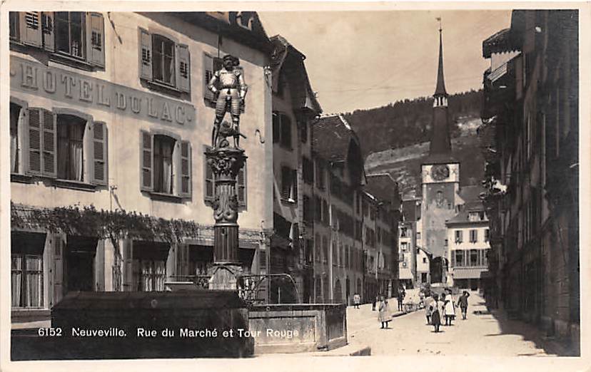 La Neuveville, Rue du Marche et Tour Rouge