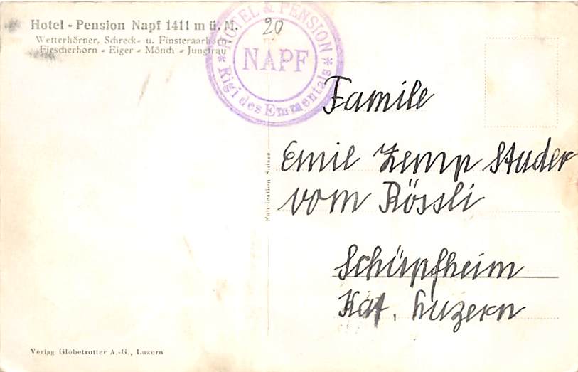 Napf, Hotel und Pension Napf