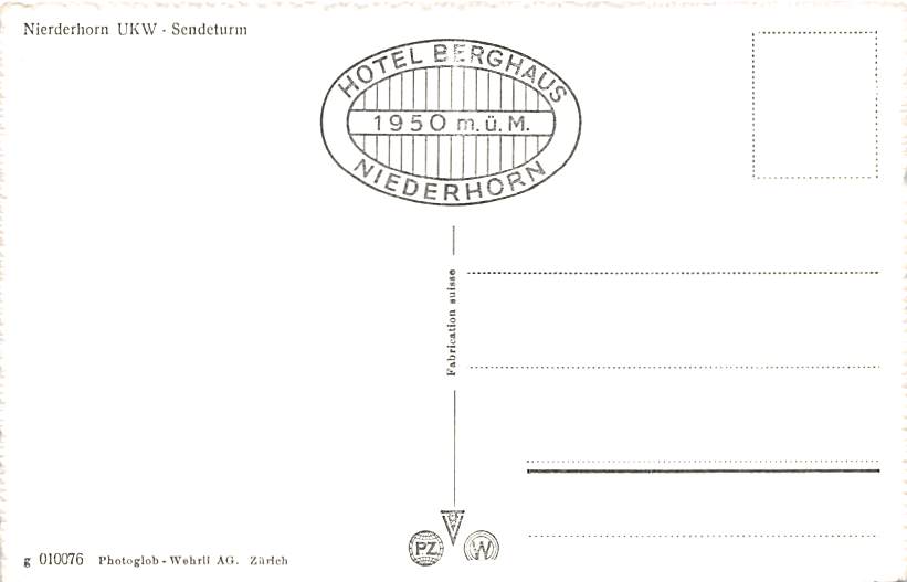 Niederhorn, UKW Sendeturm