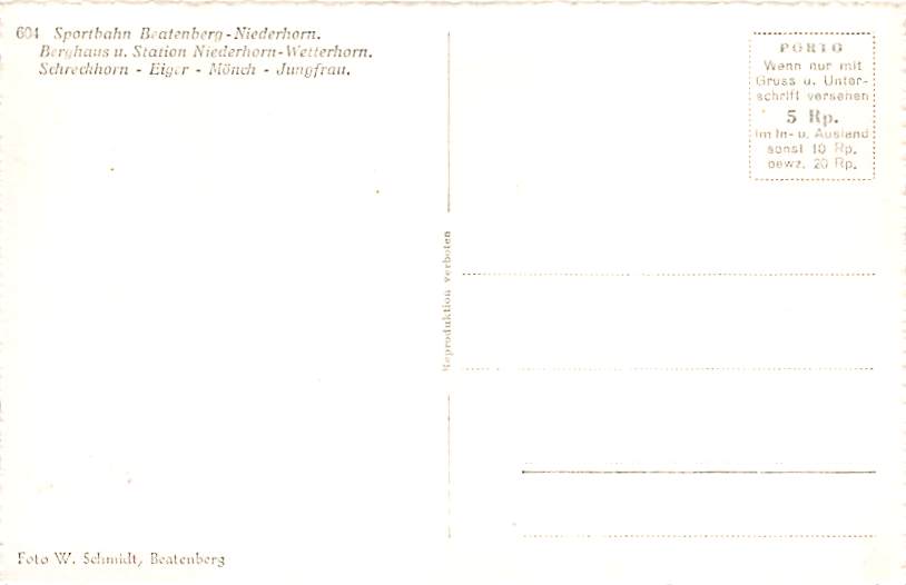 Niederhorn, Berghaus und Station, Sportbahn