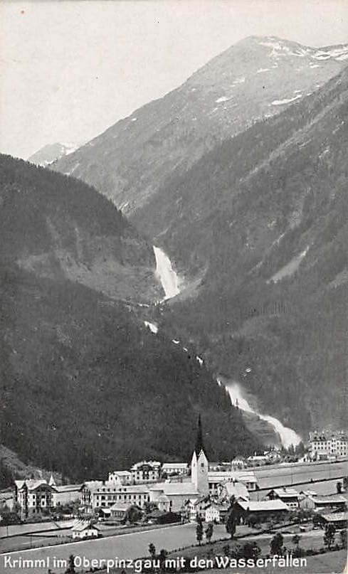 Krimml, im Oberpinzgau mit den Wasserfällen