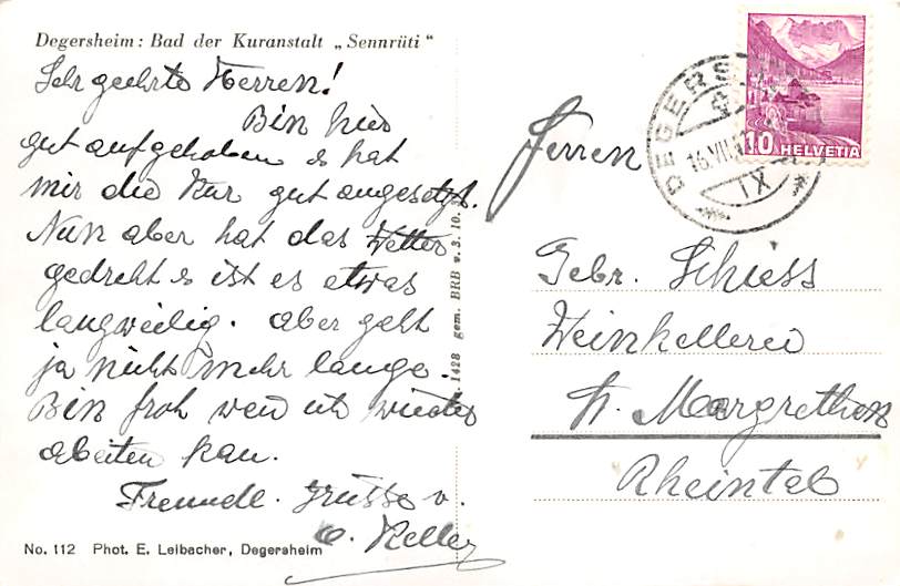 Degersheim, Bad der Kuranstalt Sennrüti