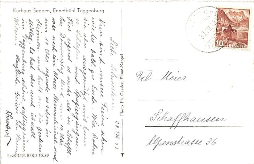 Ennetbühl, Toggenburg, Kurhaus Seeben