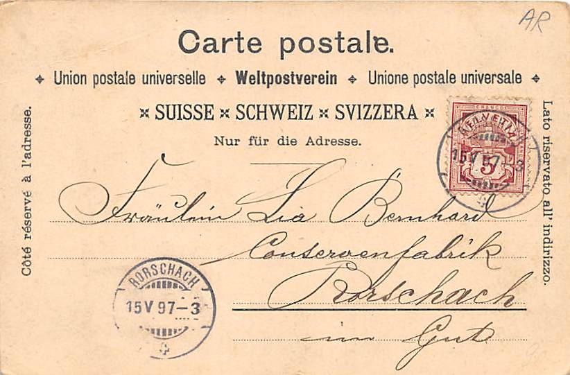 Urnäsch, Rossfall, Fraternite, Sennenknabe, Litho