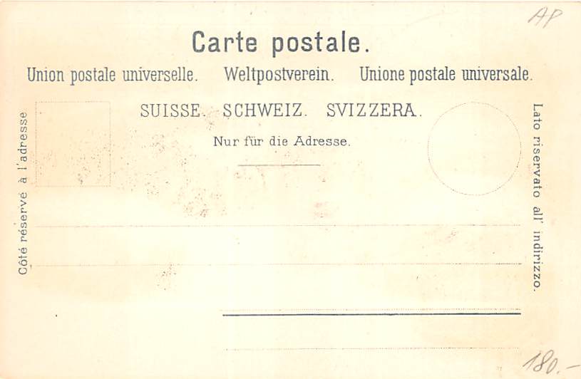 Trogen, Gruss aus Trogen, Kantonsschule, Litho