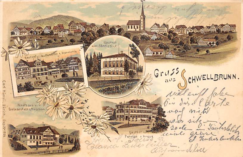 Schwellbrunn, Gruss aus Schwellbrunn, Litho