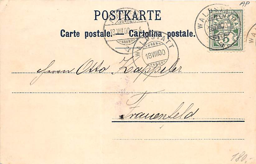 Waldstatt, Gruss aus Waldstatt, Hirschen, Litho