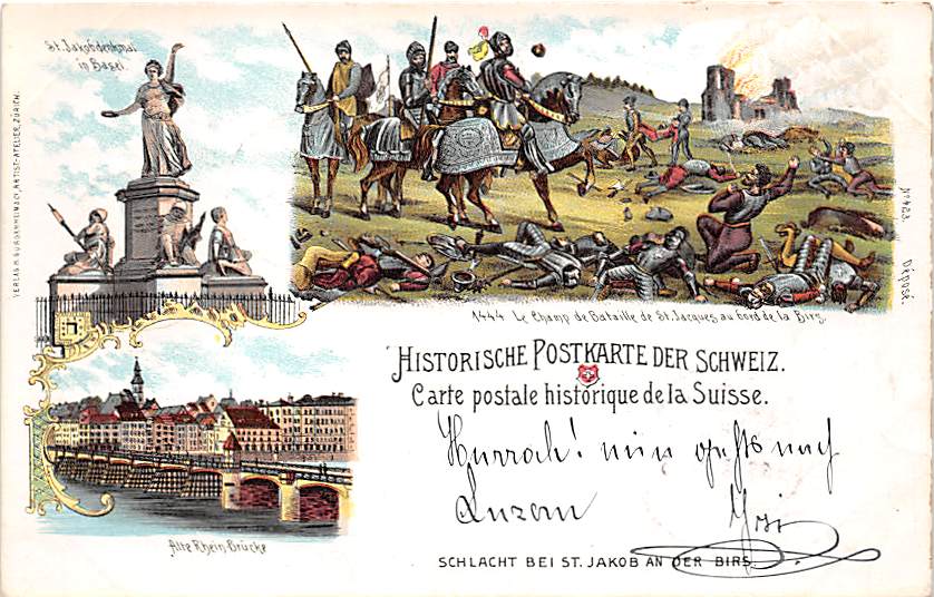 Historische Postkarten, Schlacht bei St.Jakob an der Birs