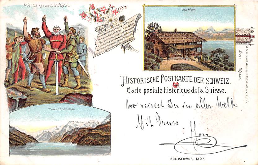 Historische Postkarten, Rütlischwur 1307