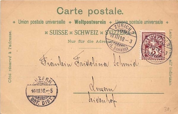 Historische Postkarten, Rütlischwur 1307