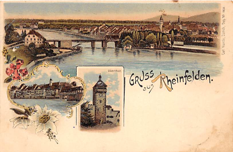 Rheinfelden, Gruss von Rheinfelden, Litho