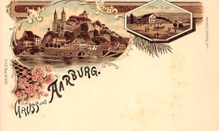 Aarburg, Gruss aus Aarburg, Hotel Krone, Litho