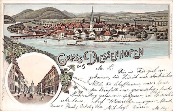 Diessenhofen, Gruss aus Diessenhofen, Litho