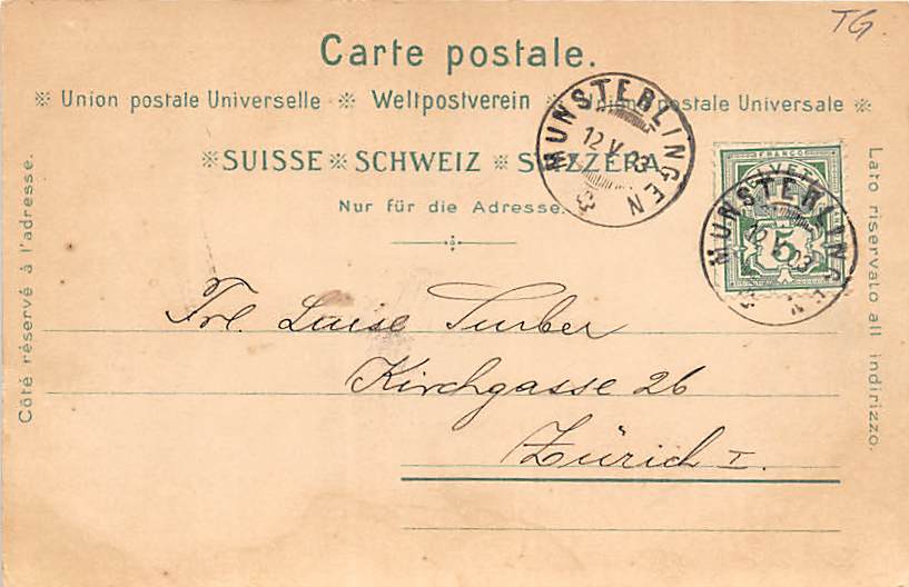 Münsterlingen, Gruss aus Münsterlingen, Litho