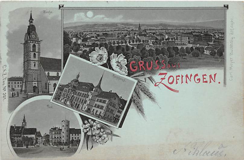 Zofingen, Gruss aus Zofingen, Litho