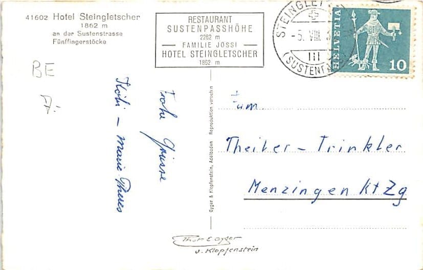 Sustenstrasse, Hotel Steingletscher