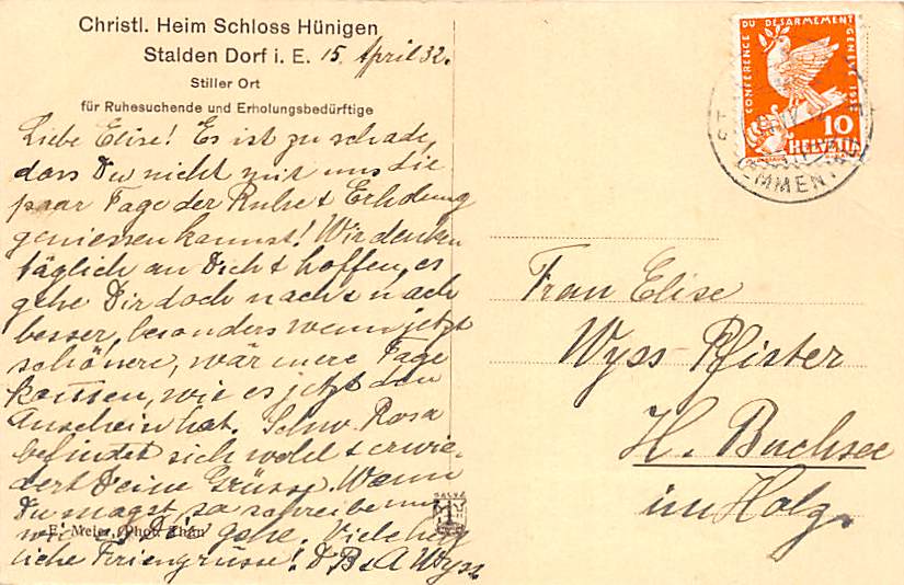 Stalden Dorf, Schloss Hünigen