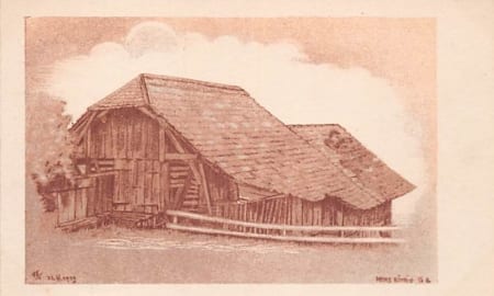 Bern, Am Sulgenrain, Bleistiftzeichnung Hans König