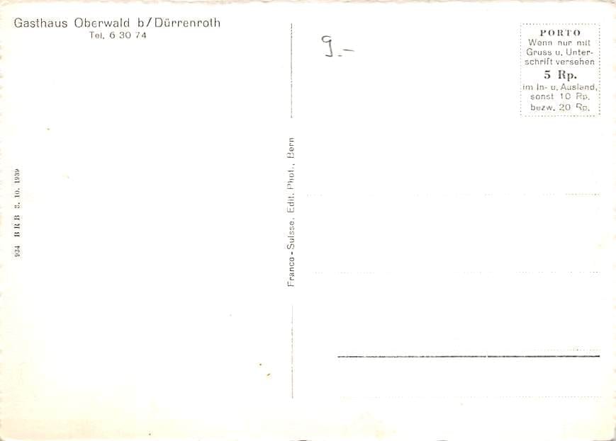 Oberwald, Fliegeraufnahme vom Kurhaus Oberwald