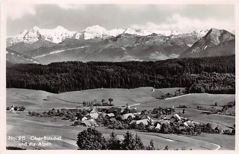 Ober-Bütschel, und die Alpen