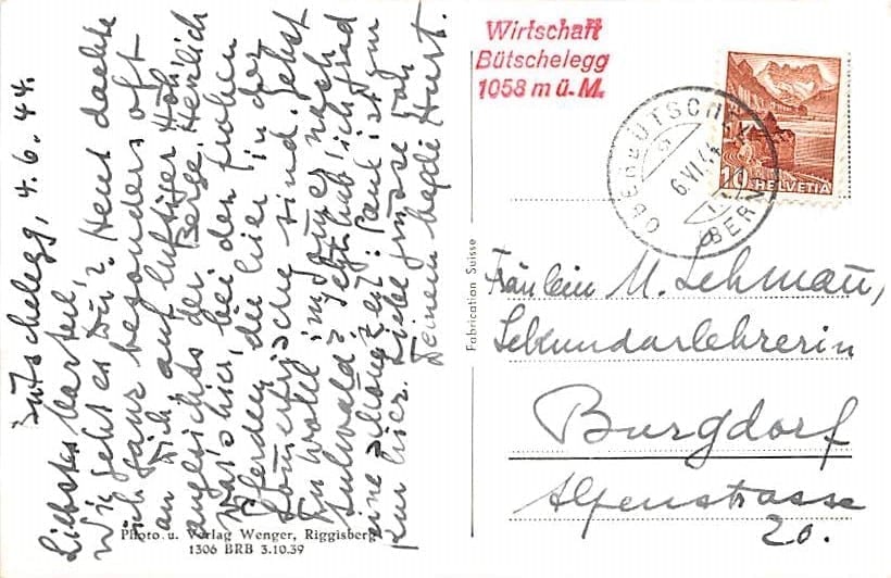 Ober-Bütschel, und die Alpen