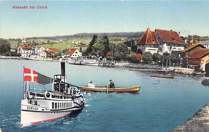 Küsnacht, Dampfschiff, Ruderboot