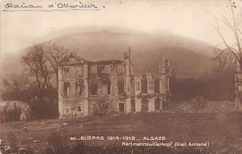 Hartmannswillerkopf, Guerre 1914-1918, Alsace